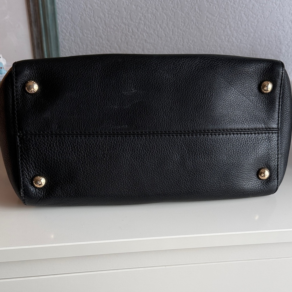 Michael Kors Black Pebbled Leather Satchel - Picture 5 of 9